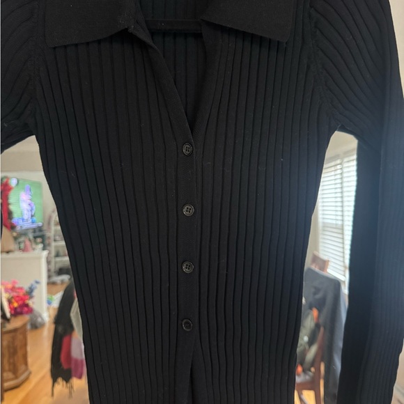 Petal & Pup Black Ribbed Cardigan - Picture 2 of 5